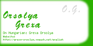 orsolya grexa business card